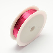 Round Copper Wire for Jewelry Making, Deep Pink, 28 Gauge, 0.3mm, about 68.89 Feet(21m)/roll, 10 rolls/set(CWIR-R001-0.3mm-05)