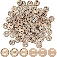 BENECREAT Undyed Wood Connectors Charms, Laser Cut, Falt Round with Word Handmade, Blanched Almond, 20x3.5mm, Hole: 3x7mm, 200pcs/bag(WOOD-BC0001-05)