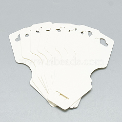 Cardboard Necklace & Bracelet Display Cards, White, 9.5x3.7cm(X-CDIS-R034-46)