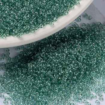 MIYUKI Round Rocailles Beads, Japanese Seed Beads, 15/0, (RR2445) Transparent Sea Foam Luster, 1.5mm, Hole: 0.7mm, about 27777pcs/50g