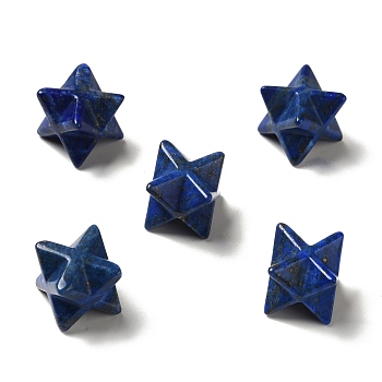 Natural Lapis Lazuli Beads, No Hole/Undrilled, Dyed, Star, 12.5~13x12.5~13x12.5~13mm