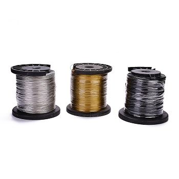 (Defective Closeout Sale),Steel Wire,with Defective Spool,Random Single Color or Random Mixed Color,0.3~1mm, 1000g/roll