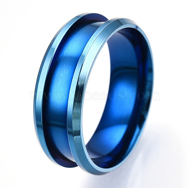 201 Stainless Steel Grooved Finger Ring Settings(MAK-WH0007-16L-D)-2