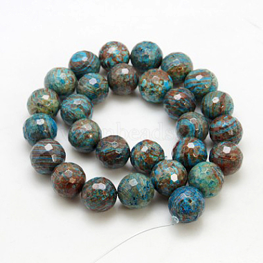 10mm Colorful Round Flower Agate Beads