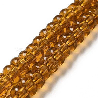 Goldenrod Rondelle Lampwork Beads