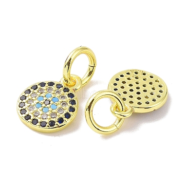 Real 18K Gold Plated Brass Micro Pave Cubic Zirconia Pendants(KK-L209-039G-09)-2
