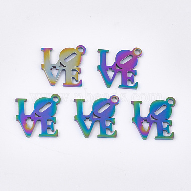 Valentine's Day Ion Plating(IP) 201 Stainless Steel Charms(STAS-Q201-JN170)-3