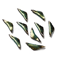 Leaf Opaque Acrylic Beads, for DIY Jewelry Making, Dark Green, 9~10x31~32x4~5mm, Hole: 0.8~1mm(SACR-C002-19)