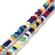 Handmade Lampwork Beads Strands, Mixed Shapes, Colorful, 1.5~5x4~5x2.5~3mm, Hole: 1mm, about 132~158pcs/strand, 15.75 inch(40cm)(LAMP-F022-01D)