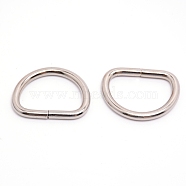 Iron D Rings, Buckle Clasps, For Webbing, Strapping Bags, Garment Accessories, Platinum, 26.5x34x3.8mm(IFIN-WH0061-03E-P)
