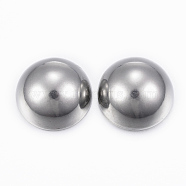 304 Stainless Steel Cabochon, Half Round/Dome, Stainless Steel Color, 20x10.5mm(X-STAS-H398-20mm-37P)