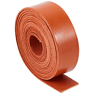 2M Flat Leather Cord, for Jewelry Making, Saddle Brown, 25x2mm, about 2.19 Yards(2m)/pc(LC-WH0007-07C-03)