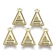 Alloy Pendants, Cadmium Free & Nickel Free & Lead Free, Letter, Letter.A, A:13x9.5x3mm, Hole: 1.5mm(PALLOY-S125-050A-NR)