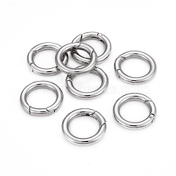304 Stainless Steel Spring Gate Rings, O Rings, Manual Polishing, Stainless Steel Color, 20x3.5mm(STAS-E055-23)