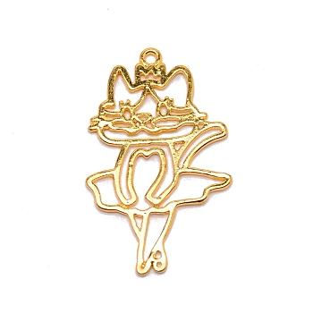 Alloy Open Back Bezel Big Pendants, for DIY UV Resin, Epoxy Resin, Pressed Flower Jewelry, Cat, Golden, 52x32x2mm, Hole: 2mm