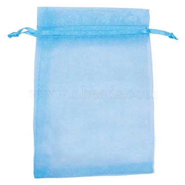 SkyBlue Rectangle Organza Bags