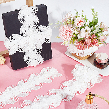 3 Yards Polyester Flower Lace Trim(OCOR-WH0082-28)-5