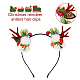anattasoul 2шт. 2 стильные ленты для волос в рождественском стиле из ткани с рогами и железа из кожи аллигатора(MRMJ-AN0001-01)-3