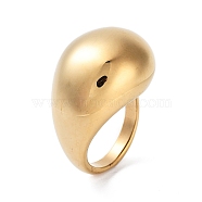 Teardrop Ion Plating(IP) 304 Stainless Steel Rings for Women, Golden, US Size 7(17.3mm)(RJEW-K270-01A-G)