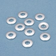 201 Stainless Steel Linking Rings, Donut, Silver, 8x1.5mm, Inner Diameter: 3.2~3.5mm(STAS-F192-002S-02)