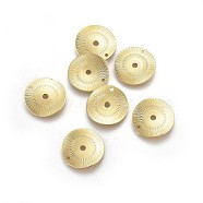 Brass Pendants, Long-Lasting Plated, Flat Round, Real 18K Gold Plated, 18.5x18x1mm, Hole: 1.1mm(KK-L179-02G)