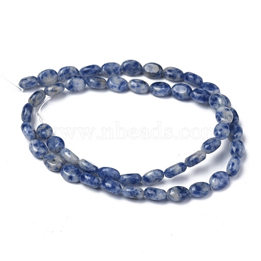 Натуральные голубые пятна нитей яшмы(G-Z006-A01)-3