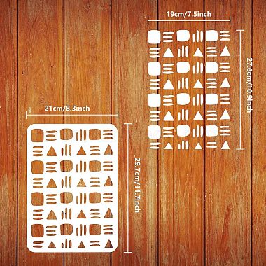 Large Plastic Reusable Drawing Painting Stencils Templates(DIY-WH0202-510)-2