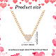 2Pcs 2 Colors Crystal Rhinestone Heart Pendant Necklaces Set with Alloy Curb Chains(NJEW-AN0001-88)-2