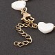 Natural Shell Heart Link Chain Bracelet(BJEW-C015-03G)-4