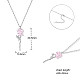 SHEGRACE Rose Rhodium Plated 925 Sterling Silver Pendant Necklaces(JN994A)-2