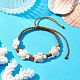 Synthetic Turquoise Sea Turtle Braided Bead Bracelet(BJEW-JB10036-02)-2