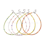 Glass Seed Beaded Necklace for Women, Mixed Color, 14.76 inch(37.5cm)(NJEW-JN04258)