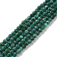 Synthetic Malachite Beads Strands, Faceted, Round, 3mm, Hole: 0.8mm, about 136pcs/strand, 15.55 inch(39.5cm)(G-H273-01B)