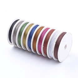 Tiger Tail Wire, Nylon-coated Stainless Steel Wire, Mixed Color, 0.38mm, about 164.04 Feet(50m)/roll(L0.38MM)