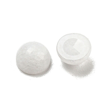 Natural White Jade Cabochons, Half Round, 4x2~2.5mm