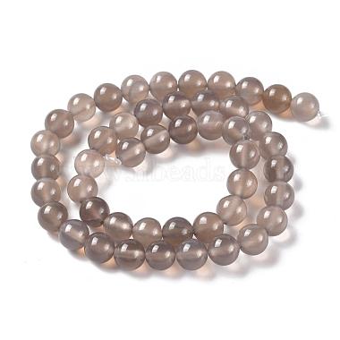 Natural Gray Agate Bead Strands(G-R193-12-8mm)-2