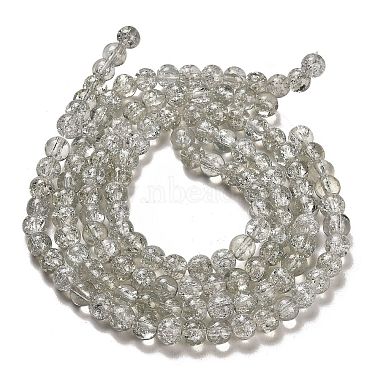 Chapelets de perle ronde en verre craquelé transparent peint(X-DGLA-Q018-6mm-41)-4