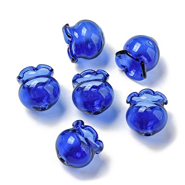 Cornflower Blue Flower Glass Beads