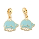 Rack Plating Alloy Enamel Whale European Dangle Charms(FIND-B034-53G-02)-1