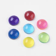 Transparent Resin Cabochons, Dome, Half Round, Mixed Color, 12x5mm(CRES-Q092-12mm-M)