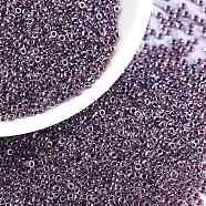 MIYUKI Round Rocailles Beads, Japanese Seed Beads, 15/0, (RR3208) Magic Purple Cranberry Lined Crystal, 1.5mm, Hole: 0.7mm, about 27777pcs/50g(SEED-X0056-RR3208)