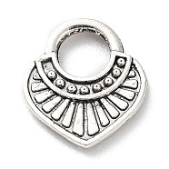 Tibetan Style Alloy Pendants, Heart, Antique Silver, 13.5x12x1.5mm, Hole: 4.5mm, about 819pcs/500g(PALLOY-P293-036AS)