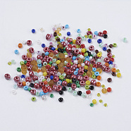 Glass Seed Beads, Mixed Style, Mixed Color, 2~4.5x1~5mm, Hole: 0.5~1mm, about 7000pcs/200g(X-GLAA-XCP0005-01)