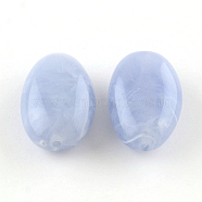 Oval Imitation Gemstone Acrylic Beads, Cornflower Blue, 41x26x15mm, Hole: 3mm, about 46pcs/500g(OACR-R033B-25)