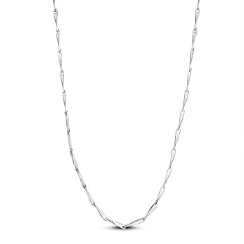 SHEGRACE Rhodium Plated 925 Sterling Silver Link Chain Necklaces, with Spring Ring Clasps, Platinum, 15.74 inch(40cm)