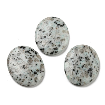 Natural Sesame Jasper Worry Stone for Anxiety Therapy, Oval Thumb Stone, 44.5~45x34.5~35x6~6.5mm