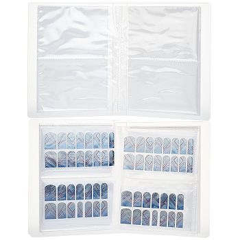 80 Slots PP Nail Stickers Empty Storage Showing Holder Organizer, for Nail Salon Women Girls, Clear, 20.6x15.5x2.6cm