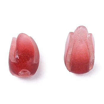 Plastic Beads, Flower, Dark Red, 10x6x6mm, Hole: 1mm