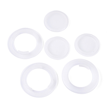 Plastic Cover, Flat Round, White, 65x14mm