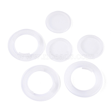 Plastic Cover, Flat Round, White, 65x14mm(X-FIND-WH0063-87)
